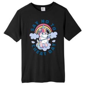 Say No To Cheat Day Unicorn Gym Tall Fusion ChromaSoft Performance T-Shirt