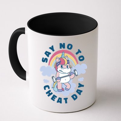 Say No To Cheat Day Unicorn Gym Mug