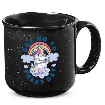 Say No To Cheat Day Unicorn Gym 15oz Campfire Ceramic Mug