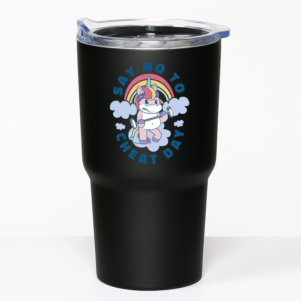 Say No To Cheat Day Unicorn Gym Tumbler