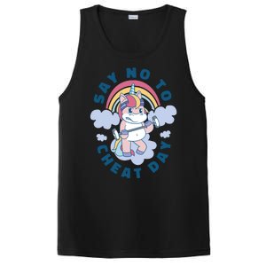 Say No To Cheat Day Unicorn Gym PosiCharge Competitor Tank