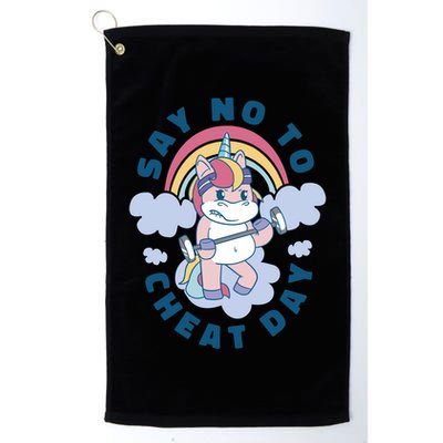Say No To Cheat Day Unicorn Gym Golf Towel