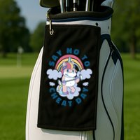 Say No To Cheat Day Unicorn Gym Golf Towel