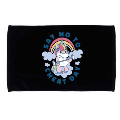 Say No To Cheat Day Unicorn Gym Microfiber Hand Towel