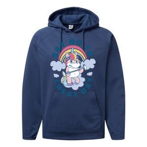 Say No To Cheat Day Unicorn Gym Performance Fleece Hoodie