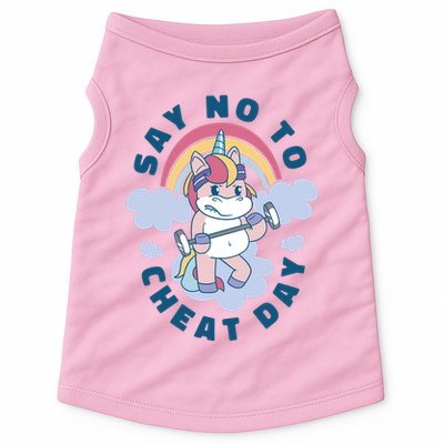 Say No To Cheat Day Unicorn Gym Doggie Tank