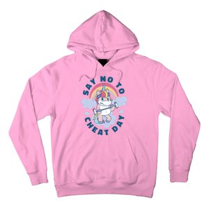 Say No To Cheat Day Unicorn Gym Hoodie