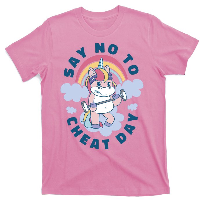 Say No To Cheat Day Unicorn Gym T-Shirt