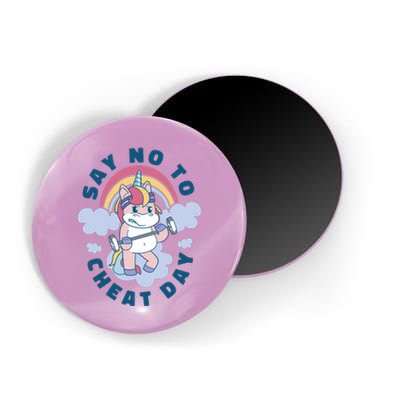 Say No To Cheat Day Unicorn Gym Magnet