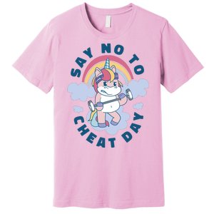 Say No To Cheat Day Unicorn Gym Premium T-Shirt