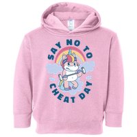 Say No To Cheat Day Unicorn Gym Toddler Hoodie