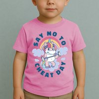 Say No To Cheat Day Unicorn Gym Toddler T-Shirt