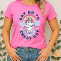 Say No To Cheat Day Unicorn Gym Womens T-Shirt