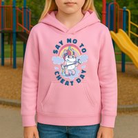 Say No To Cheat Day Unicorn Gym Kids Hoodie