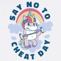 Say No To Cheat Day Unicorn Gym Garment-Dyed Sweatshirt