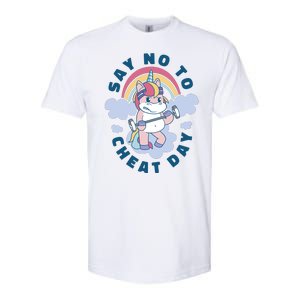 Say No To Cheat Day Unicorn Gym Softstyle CVC T-Shirt