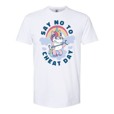 Say No To Cheat Day Unicorn Gym Softstyle® CVC T-Shirt