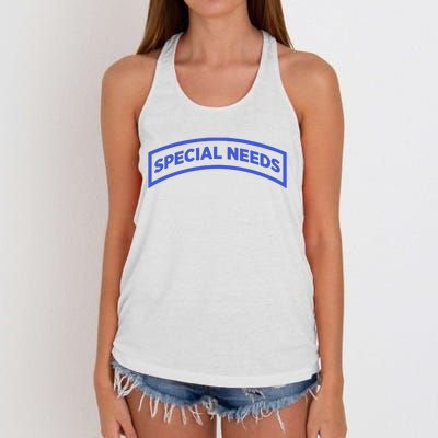 Special Needs Tab Women's Knotted Racerback Tank