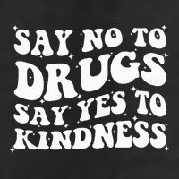 Say No To Drugs Say Yes To Kindness Red Ribbon Week Groovy Garment-Dyed Fleece Hoodie