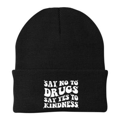 Say No To Drugs Say Yes To Kindness Red Ribbon Week Groovy Beanie