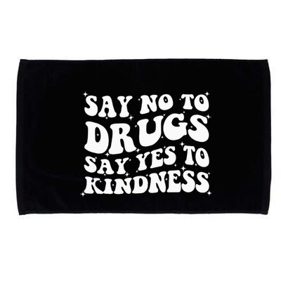 Say No To Drugs Say Yes To Kindness Red Ribbon Week Groovy Microfiber Hand Towel