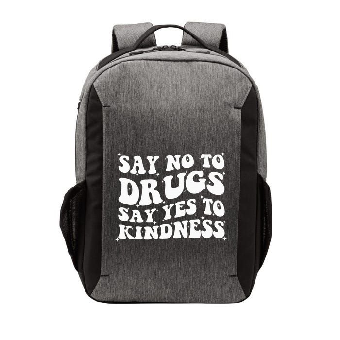 Say No To Drugs Say Yes To Kindness Red Ribbon Week Groovy Vector Backpack