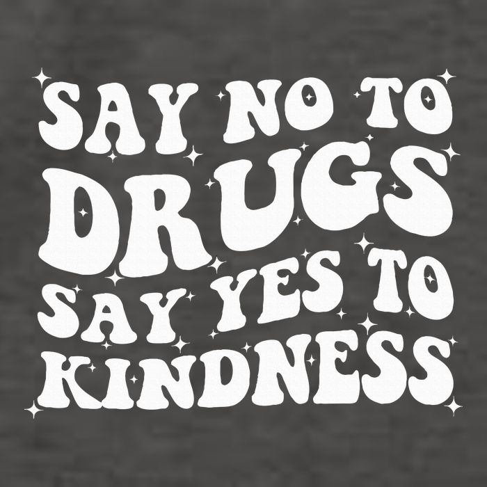 Say No To Drugs Say Yes To Kindness Red Ribbon Week Groovy Vector Backpack