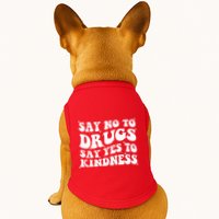 Say No To Drugs Say Yes To Kindness Red Ribbon Week Groovy Doggie Tank