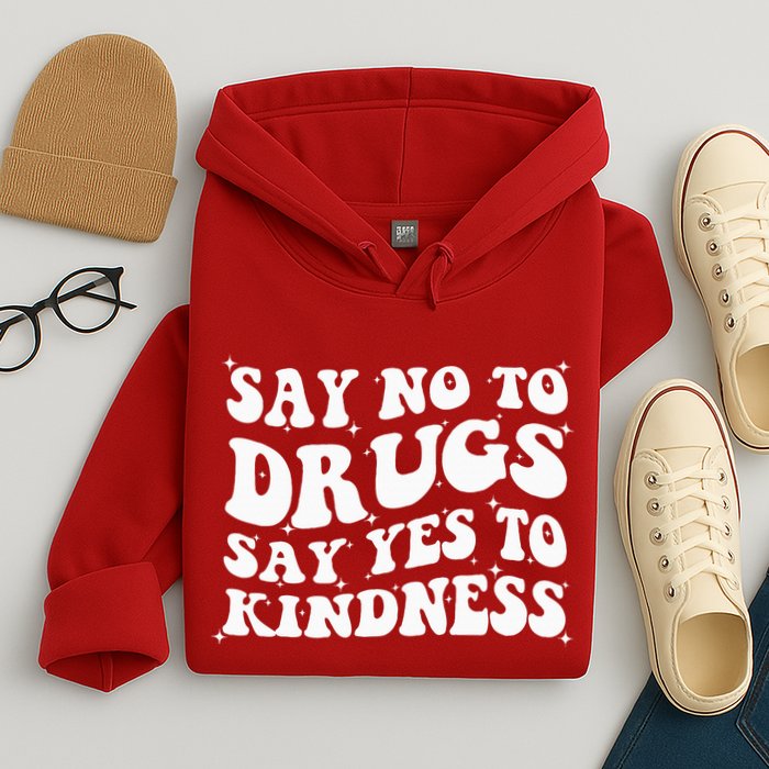 Say No To Drugs Say Yes To Kindness Red Ribbon Week Groovy Hoodie
