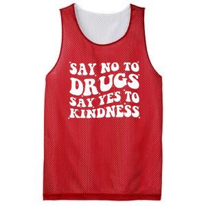 Say No To Drugs Say Yes To Kindness Red Ribbon Week Groovy Mesh Reversible Basketball Jersey Tank