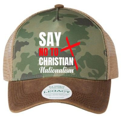 Say No To Christian Nationalism Legacy Tie Dye Trucker Hat