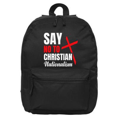 Say No To Christian Nationalism 16 in Basic Backpack