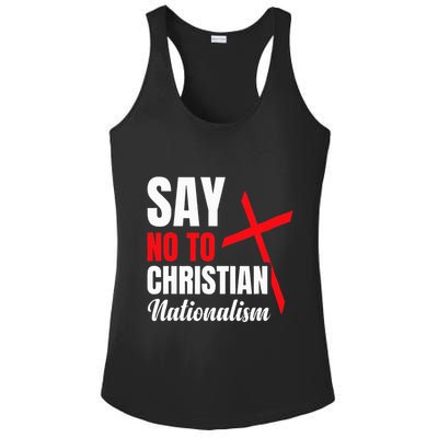 Say No To Christian Nationalism Ladies PosiCharge Competitor Racerback Tank
