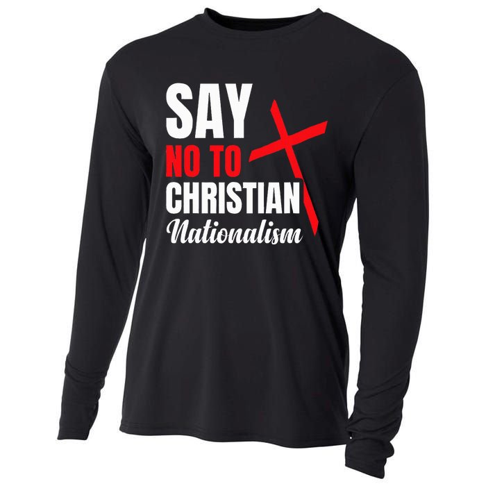 Say No To Christian Nationalism Cooling Performance Long Sleeve Crew