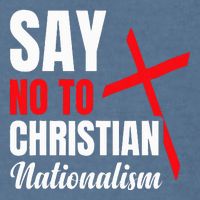Say No To Christian Nationalism Garment-Dyed Sweatshirt