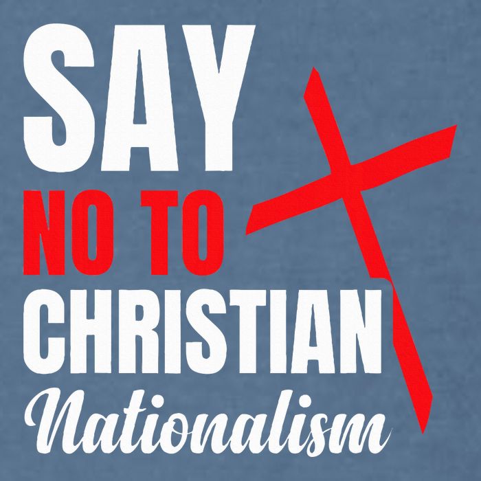 Say No To Christian Nationalism Garment-Dyed Sweatshirt