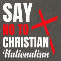 Say No To Christian Nationalism Cotton Canvas Backpack