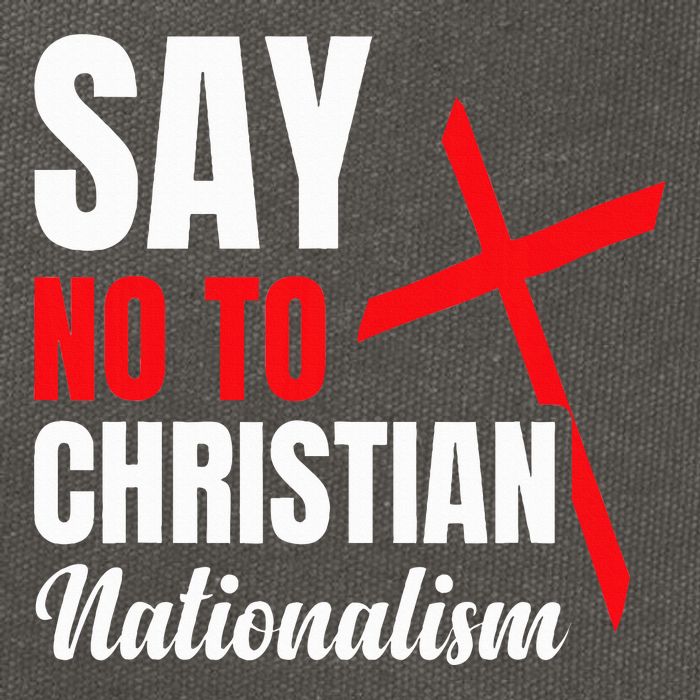 Say No To Christian Nationalism Cotton Canvas Backpack
