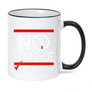 Say No Trump The Hoe Vote Kamala 2024 11oz Black Color Changing Mug