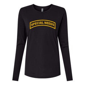 Special Needs Tab Womens Cotton Relaxed Long Sleeve T-Shirt