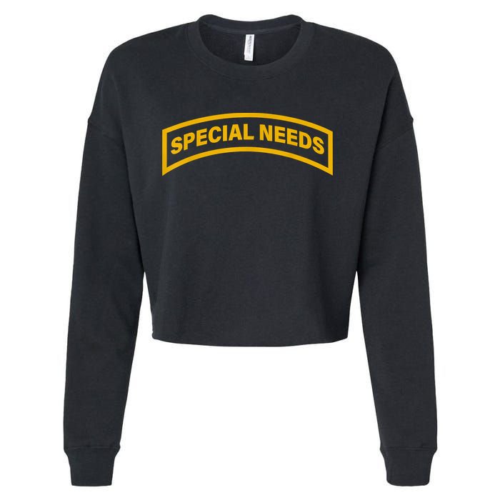Special Needs Tab Cropped Pullover Crew