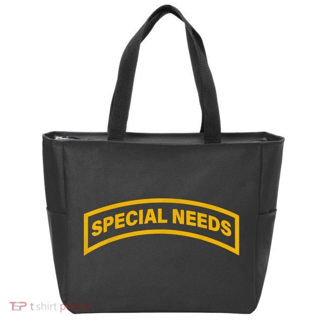 Special Needs Tab Zip Tote Bag