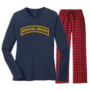 Special Needs Tab Women's Long Sleeve Flannel Pajama Set 