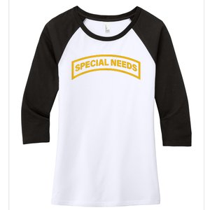 Special Needs Tab Women's Tri-Blend 3/4-Sleeve Raglan Shirt