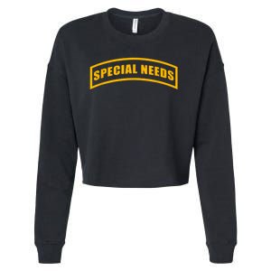 Special Needs Tab Cropped Pullover Crew