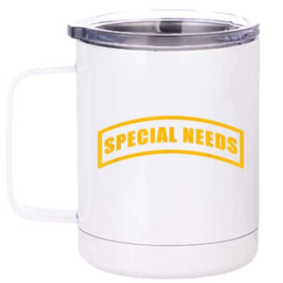 Special Needs Tab 12 oz Stainless Steel Tumbler Cup