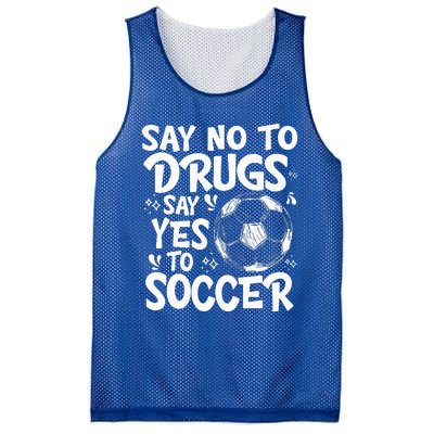 Say No To Drugs Say Yes To Soccer Drug Free Mesh Reversible Basketball Jersey Tank