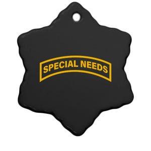 Special Needs Tab Ceramic Star Ornament