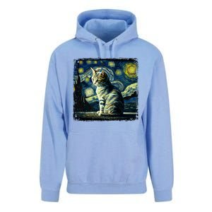 Starry Night Tabby Cat Funny Tabby Cat Graphic Men Women Unisex Surf Hoodie