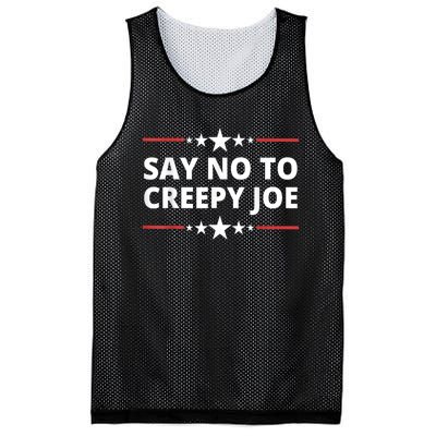 Say No To Creepy Joe  Funny Anti Biden Quotes Mesh Reversible Basketball Jersey Tank